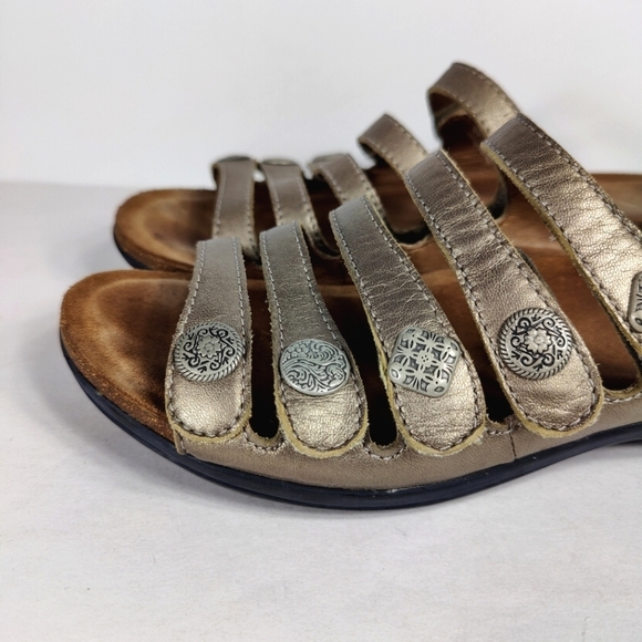 Dansko Janie Sandal Metallic Leather Adjustable Cork Footbed Women's Size 9.5-10 - Picture 4 of 10